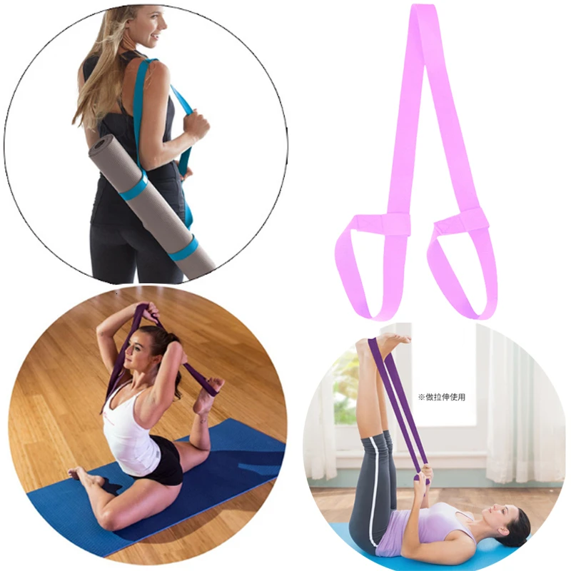 Регулируемый спортивный слинг ремень для йоги портативный полиэстеровый Коврик