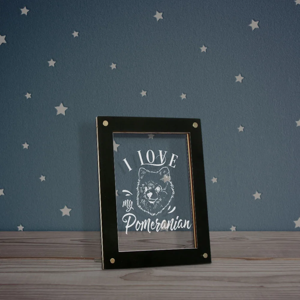 I Love my шпиц светодиодный светильник фоторамка Deutscher Spitz Zwergspitz Pom Zwers Tumbleweed Puppy современный светодиодный Настольный светильник