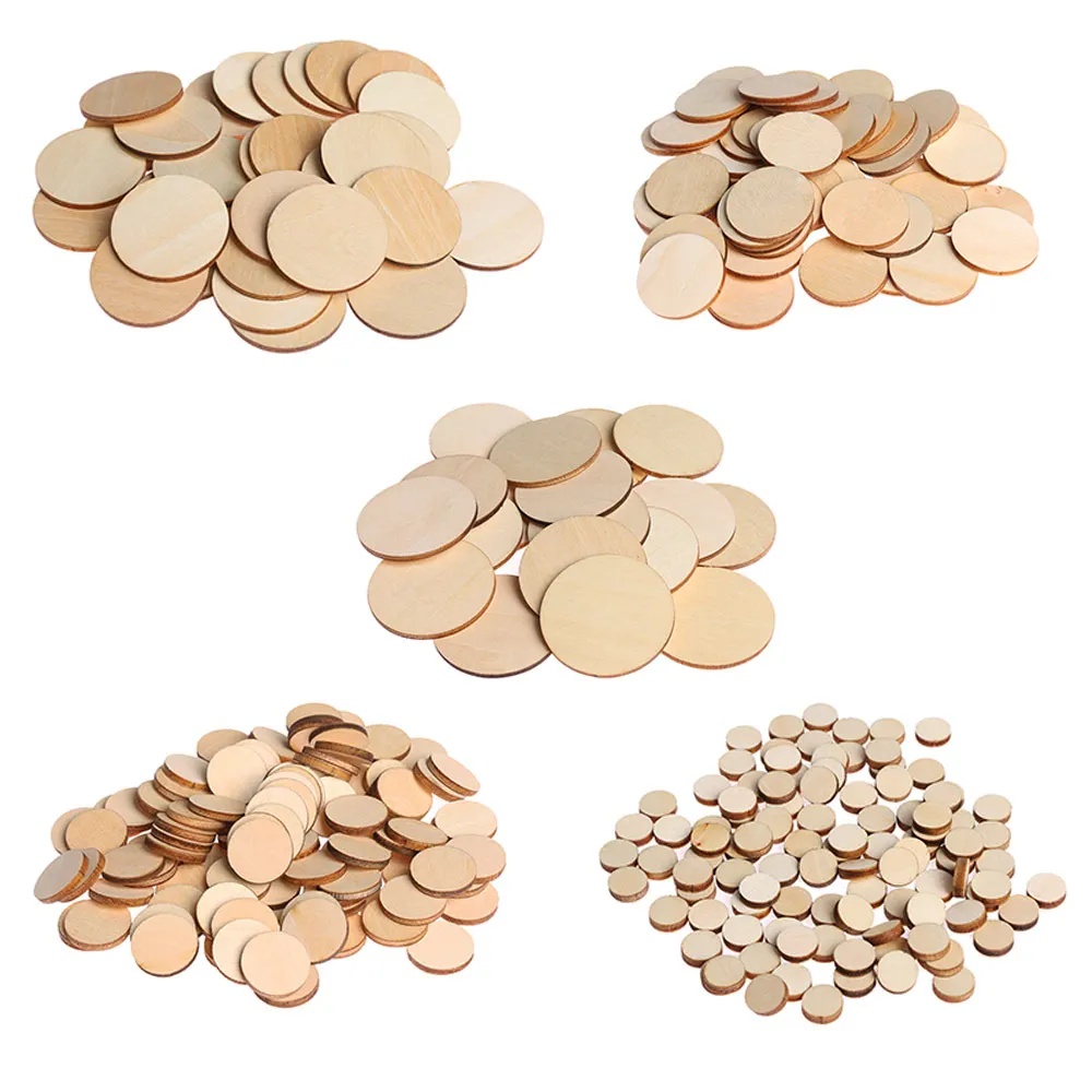 Новое 10 мм-50 мм необработанное деревянное круглое кольцо ремесло изготовление