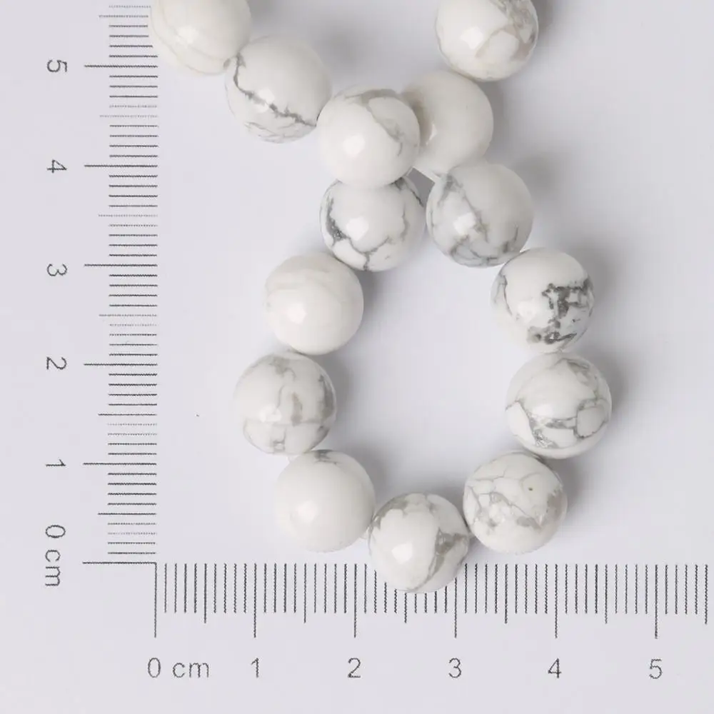 Круглые бусины из белого бирюзового говлита 15 дюймов нитка 4 6 8 10 мм размеры для