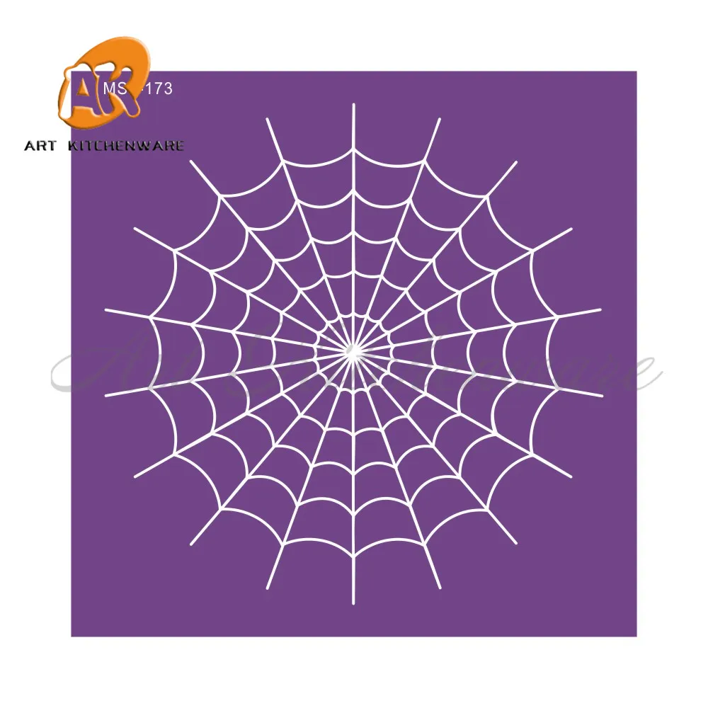 Паутина Хэллоуин торт трафарет ткань сетки трафареты для кремового торта