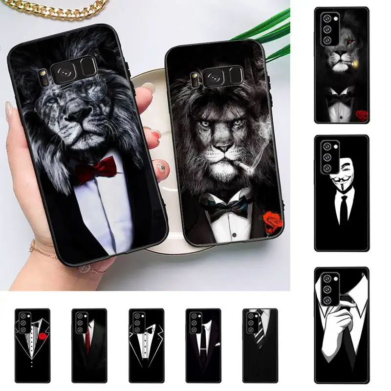 

Man Suit Shirt Tie Phone Case For Samsung Galaxy Note10Pro Note20ultra cover for note20 note10lite M30S Back Coque