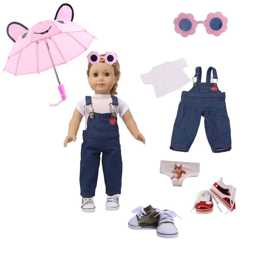 7 предметов/набор = белые футболки + платье на бретелях джинсы рубашка с принтом