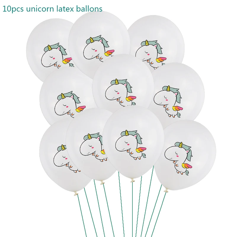 ballon 10pcs 123 1 шт. формочка для торта в форме единорога, для дня рождения, для украшения торта, мультяшная лошадь, пастрит, биссит, формочка для торта, вечерние аксессуары в виде единорога - Цвет: ballon 10pcs