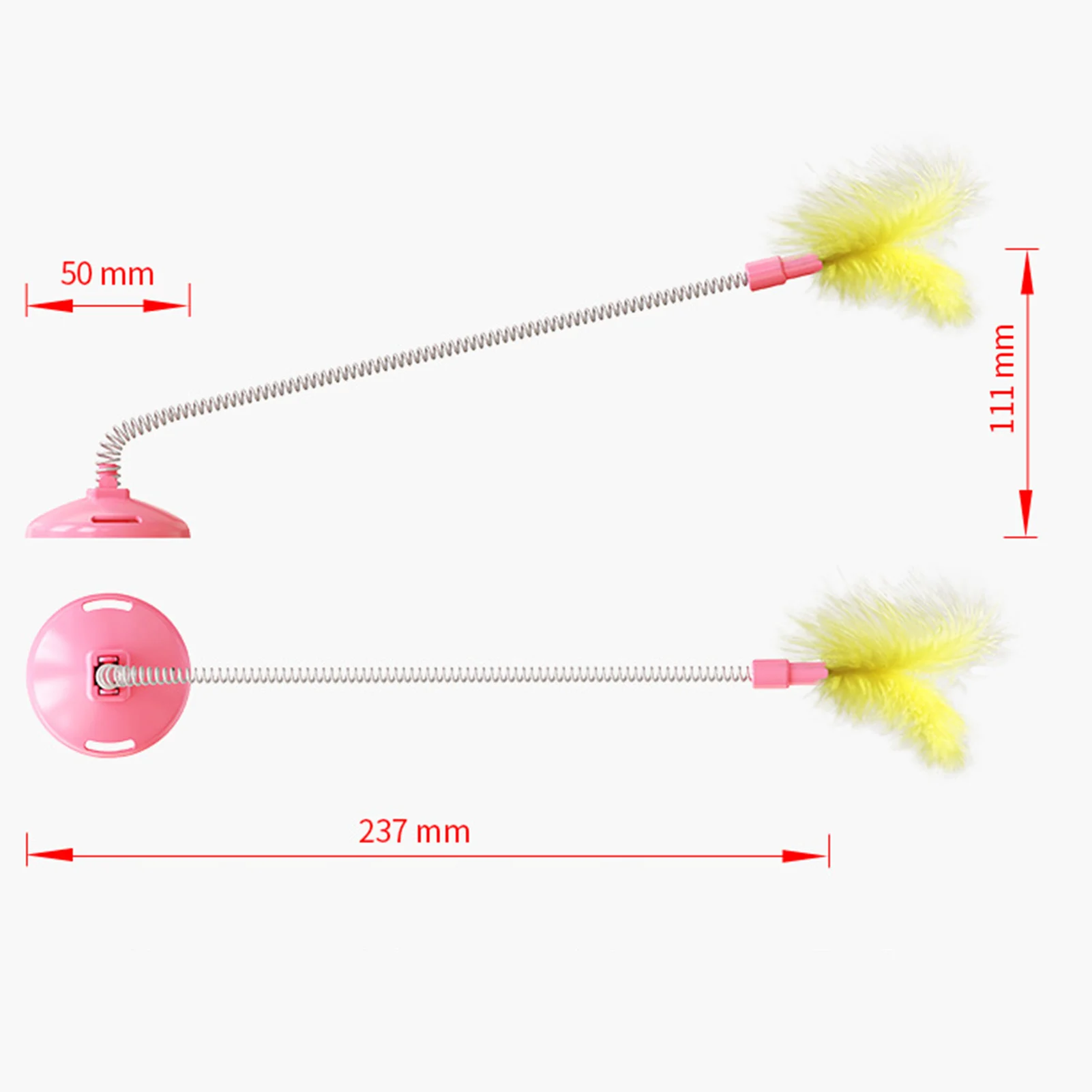 

1 PC Funny Kitten Cat Toy Interactive Toy Spring Rod With Feather Toys For Cats Interactive Toy Rod Cats Toys Stick
