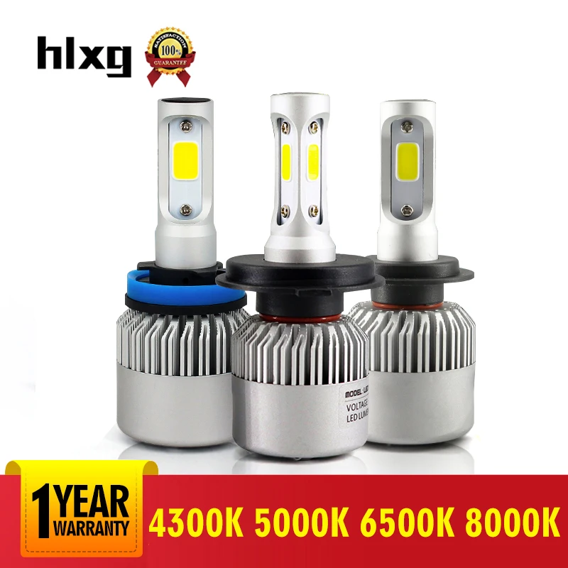 лампочки для авто 2 Шт. 12 В Led Лампы H7 Комплект H11 H4 удар Авто Светодиодные Туман