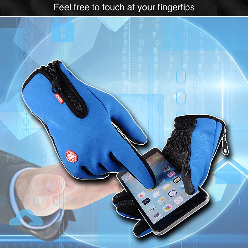 Перчатки для велоспорта мужчин и женщин водонепроницаемые ветрозащитные теплые