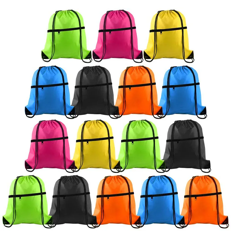 Рюкзак на шнурке сумка для мужчин женщин детей рюкзак с карманом молнии