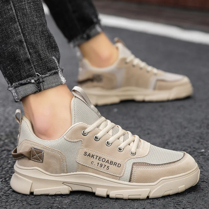 

2021 Fashion Footwear Men Casual Shoes Thick Sole Mesh Shoes Breathable Spring Autumn Cool Man Street Shoes KA3935
