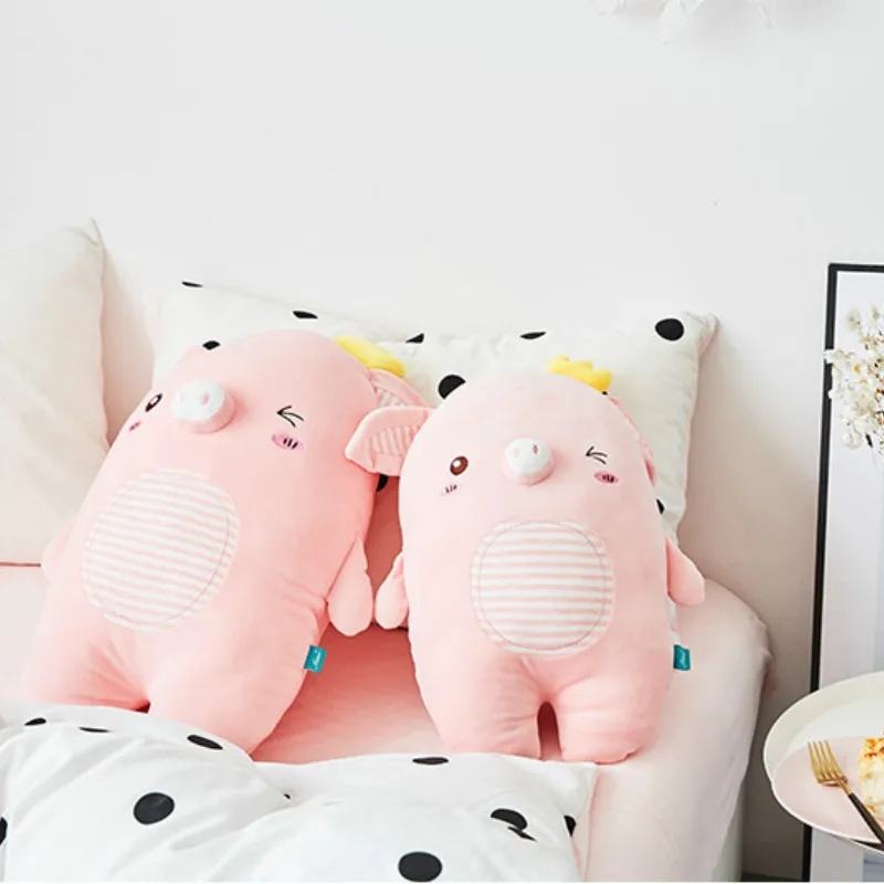 Подушка плюшевая в виде облака милая и мягкая хлопковая подушка розовой свиньи