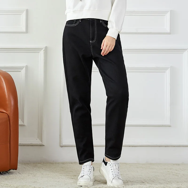 Женские джинсы-шаровары LEIJIJEANS свободные хлопковые джинсы полной длины со