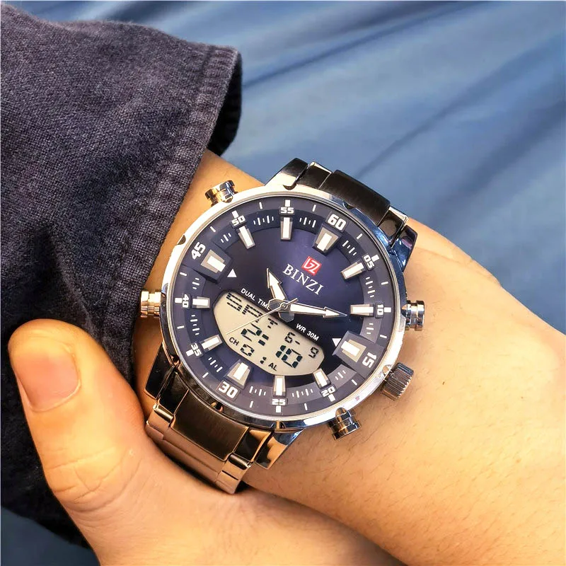 Relogio Masculino Luxury Black Mens Quartz Watches Top Brand Men Sport Waterproof Chronograph Male Clock |