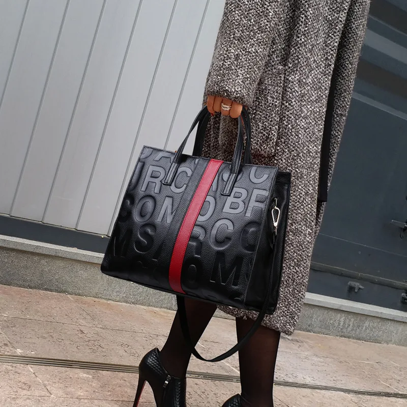 

2021 New Genuine Leather Bag Large-capacity Messenger Fashion All-match Shoulder Bag Purses and Handbags Luxury Designer satchel