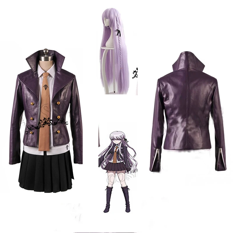 Женский костюм для косплея Danganronpa Dangan Ronpa Kyoko Kirigiri свитшот на Хэллоуин парик