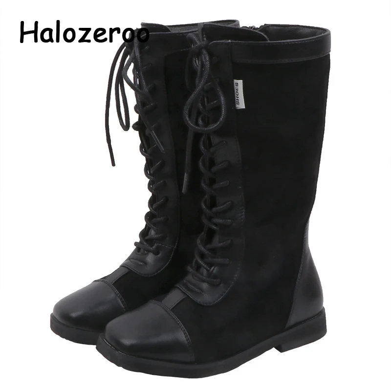 Детская зимняя Сапоги до колена Детские теплые сапоги для маленьких девочек