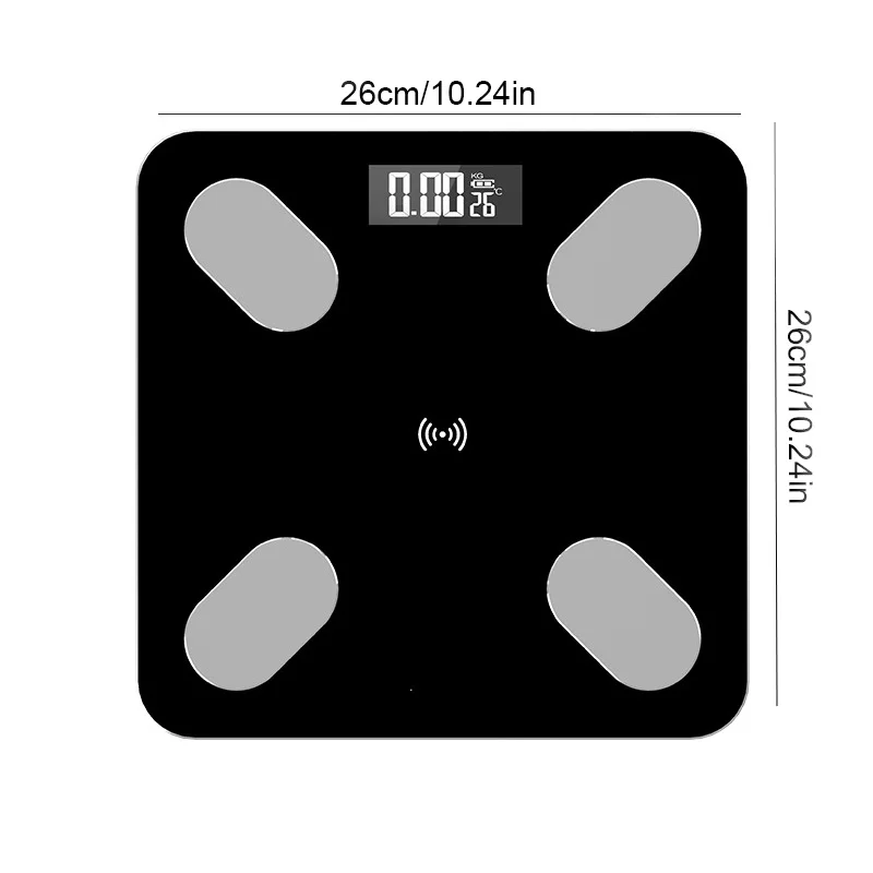 

Bluetooth Body Fat Scale BMI Scale Smart Electronic Scales LED Digital Bathroom Weight Scale Balance Body Composition Analyzer