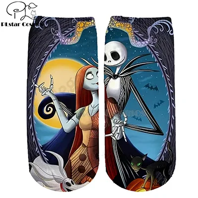 26 Хлопковые носки PLstar Cosmos nightster before christmas jack skellington разноцветные брендовые теплые короткие носки Хэллоуин-3 - Цвет: 26