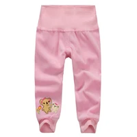 y111new arrival neonatal tall waist protect his pants cotton tall waist trousers baby trousers kid wear pantautumnspring high