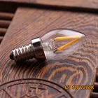 Светодиодная лампа Эдисона C7, лампа-свеча, хрустальная лампа E1214, с маленьким отверстием под винт, теплый белый, теплый желтый, ночник, источник светильник