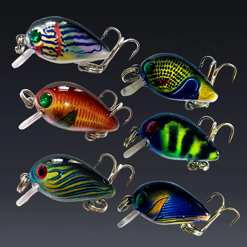 Мини-воблер для рыбалки Mini Minnow Lure, поверхностная искусственная приманка, плавающие рыболовные приманки для щуки, окуня и форели, 2,6 см/1,2 г.