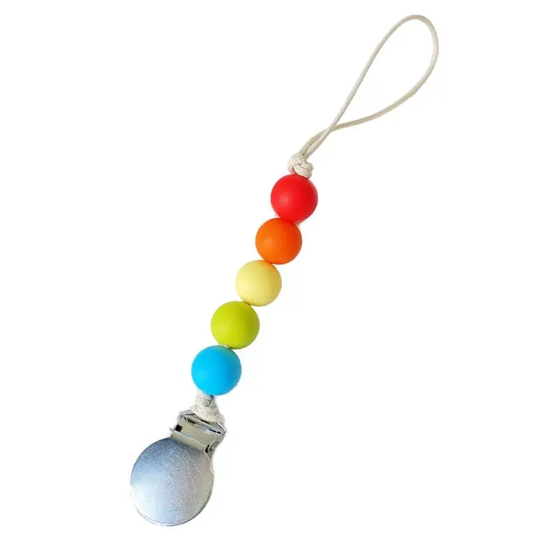 

Silicone Pacifier Clip Safety Eco-friendly Newborn Baby Teething Toys Baby Pacifier Chain