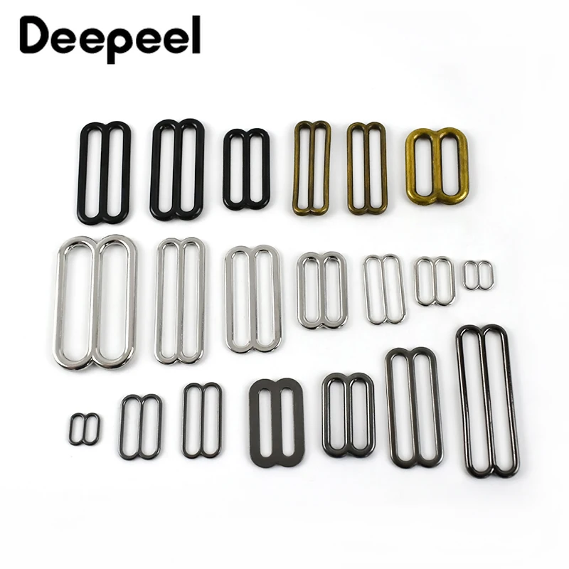 

30pcs 6-50mm Metal 8-shaped Tri-Glide Buckles Bra Rings Sliders Strap Adjust Hook Buckle Clsap DIY Bags Garment Accessory BF087