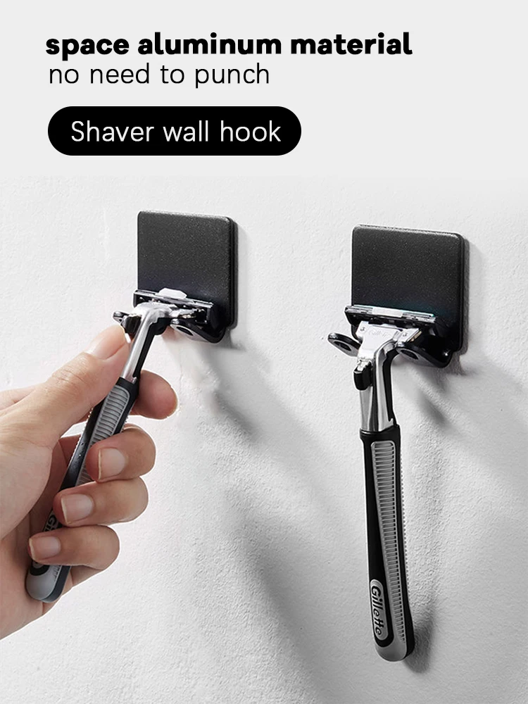 

304 stainless steel Razor Holder Men Shaving Shaver Shelf Shaving Razor Rack Bathroom Home Viscose Wall Hooks Hanger