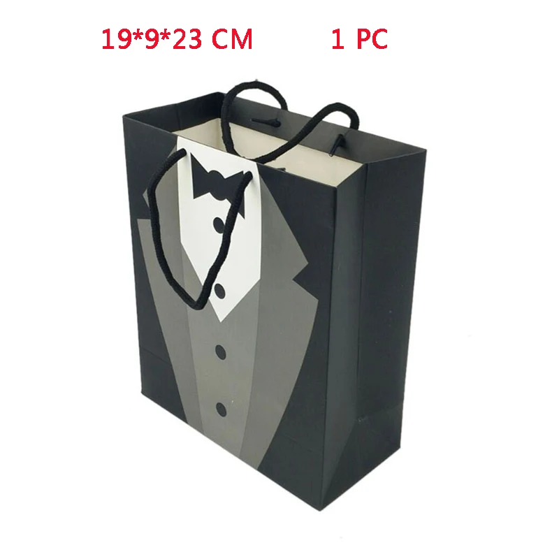 1 шт. подарок черный белый галстук бабочка сумка Упаковка печенья для сладостей