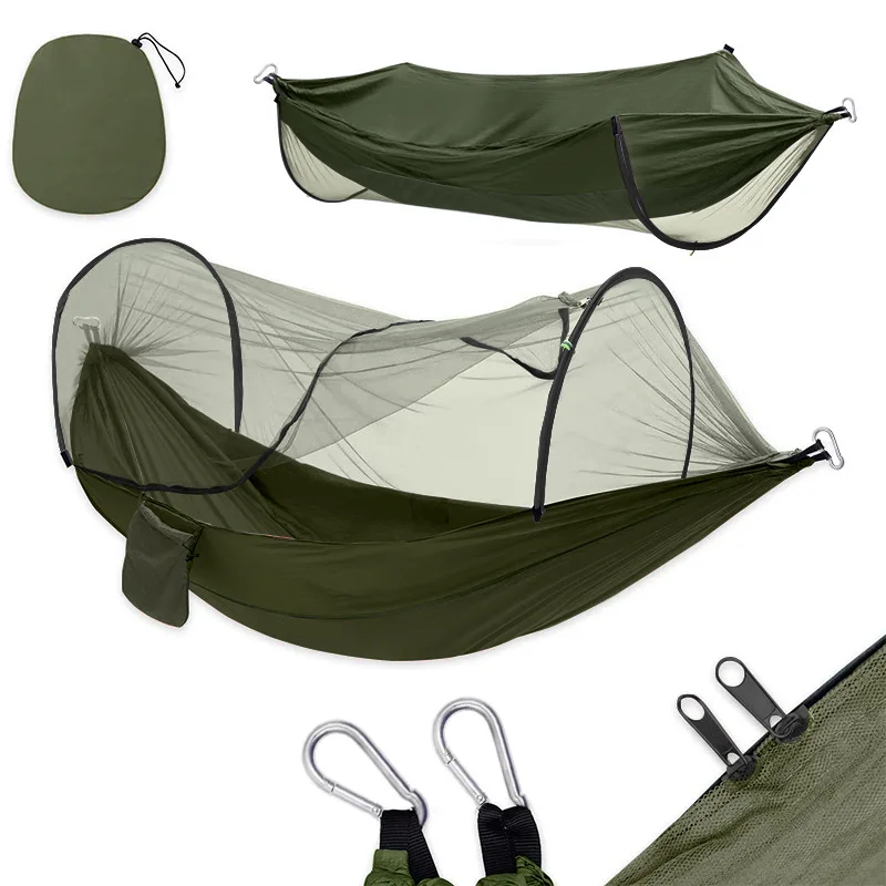 

Automatic Quick Opening Outdoor Single And Double Camping Pole Mosquito Net Anti-Mosquito Hammock