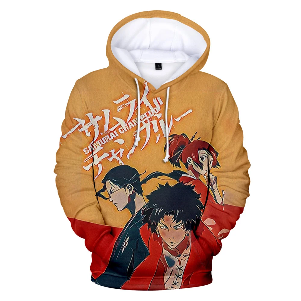 Толстовка унисекс с капюшоном мультяшный Самурай шамплоо тренировочные штаны 3D
