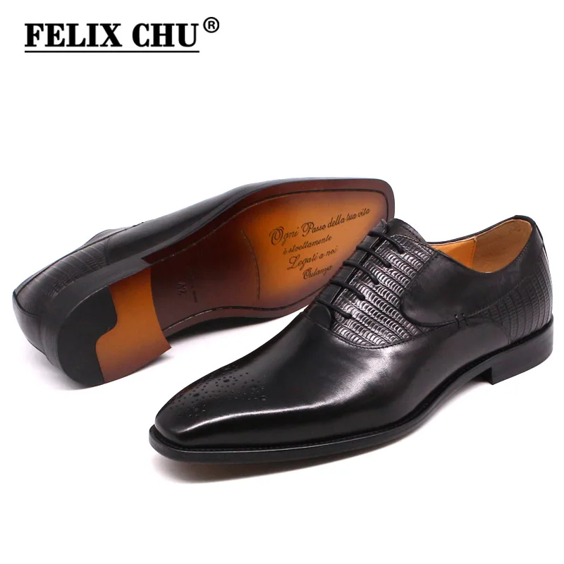 Туфли мужские классические натуральная телячья кожа квадратный носок оксфорды