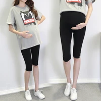 335 summer thin modal maternity short legging elastic waist belly capris pants clothes for pregnant women pregnancy underpants
