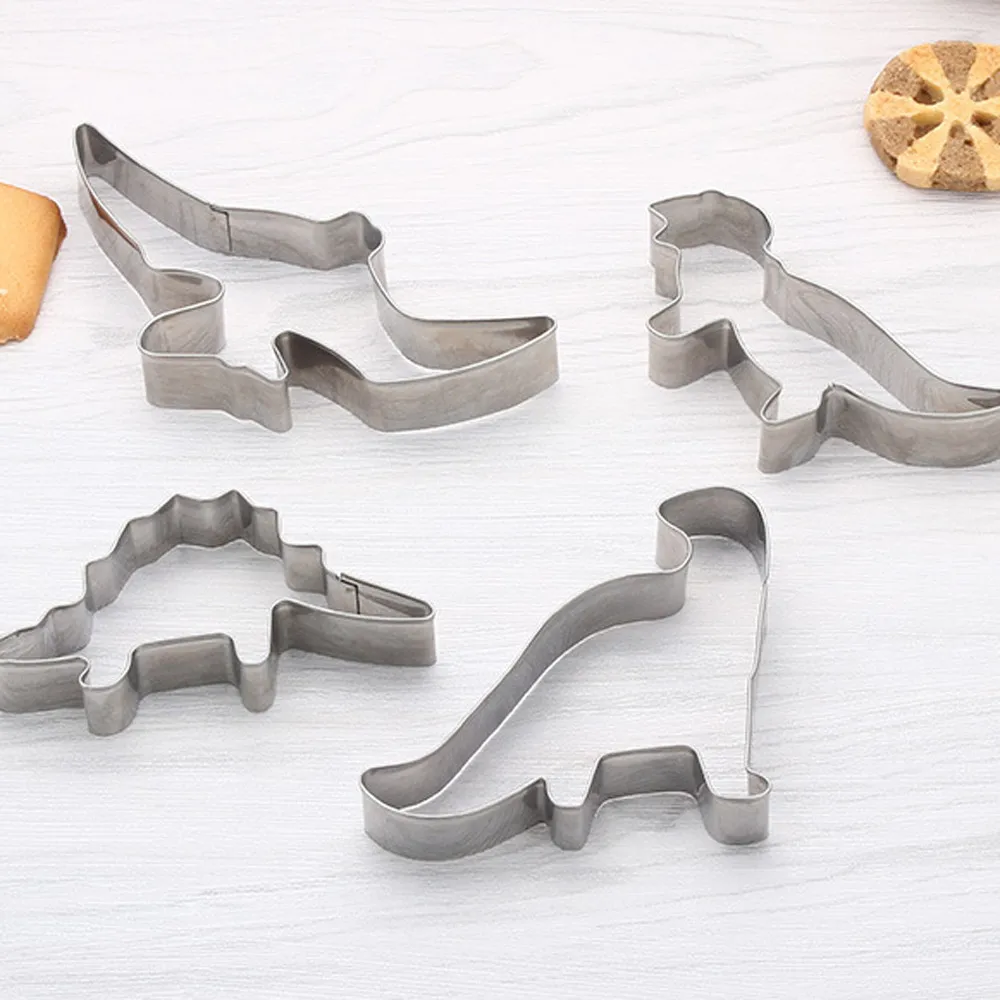 4 шт. динозавр резак для печенья из нержавеющей стали инструменты украшения торта