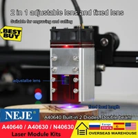 a40640 a40630 laser module laser head 450nm for neje laser engraver wood cutting toolblue laser ttl module set smarter tool