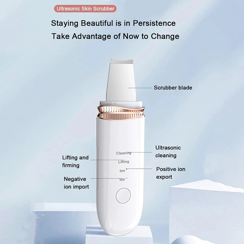 

Peeling Spatula Cleaner Vibrating Facial Cleanser Exfoliating Spatula Peeling Beauty Instrument EMS Lifter Sonic Pore Cleaner