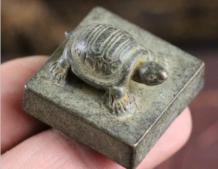 

Copper ornaments ornaments antique handicraft small tortoise seal seal