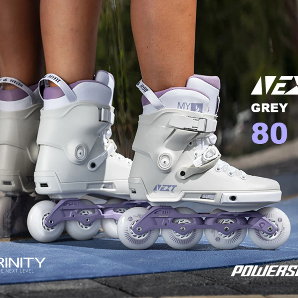 100% Оригинальный 2021 Powerslide следующий Trinity рамка роликовых коньков фиолетовый 4*80 3*100