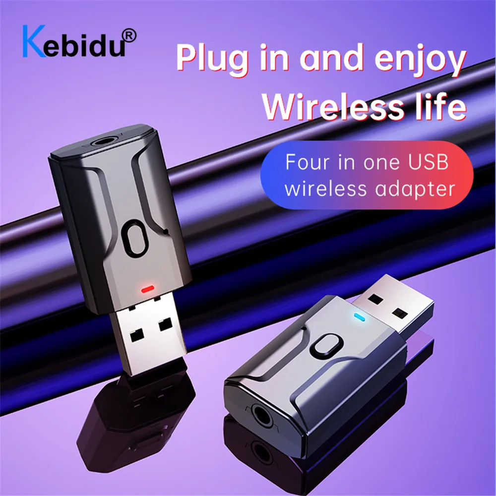 Беспроводной Bluetooth аудио ресивер 4 в 1 музыкальный трансмиттер для ПК ТВ