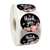 50 500pcs flower sticker thank you sticker seal labels round reward scrapbooking for school teacher cute stationery supplies