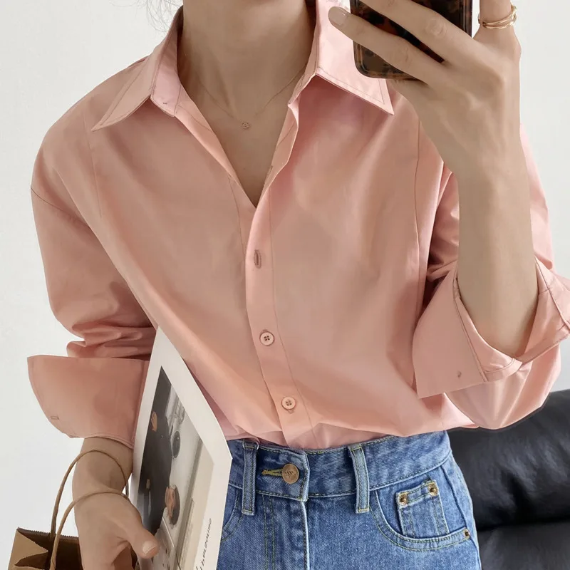 

2021 Spring Summer Turn Down Collar Woman Cotton Shirts Solid Color Irregular Lace Up Women Shirts Single Breasted Tops Blusas