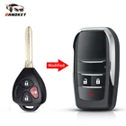 Dankdey 10 шт Uncut запасной дистанционный пустой флип-ключ для Toyota Camry 2007 2008 2009 2010 ключ для Toyota Camry, Avalon, Corolla Matrix RAV4 Yaris чехол