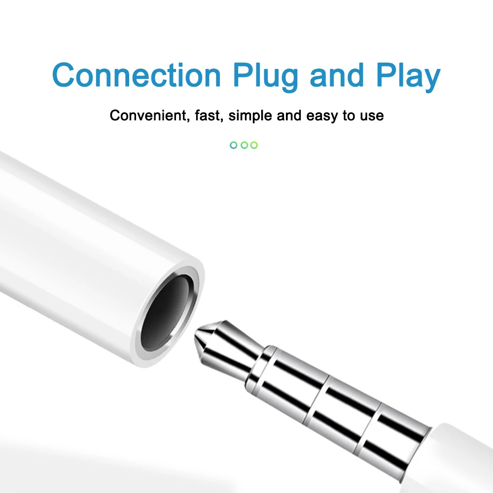 Адаптер Auswaur USB Type-C-3 5 мм 5В белый | Мобильные телефоны и аксессуары