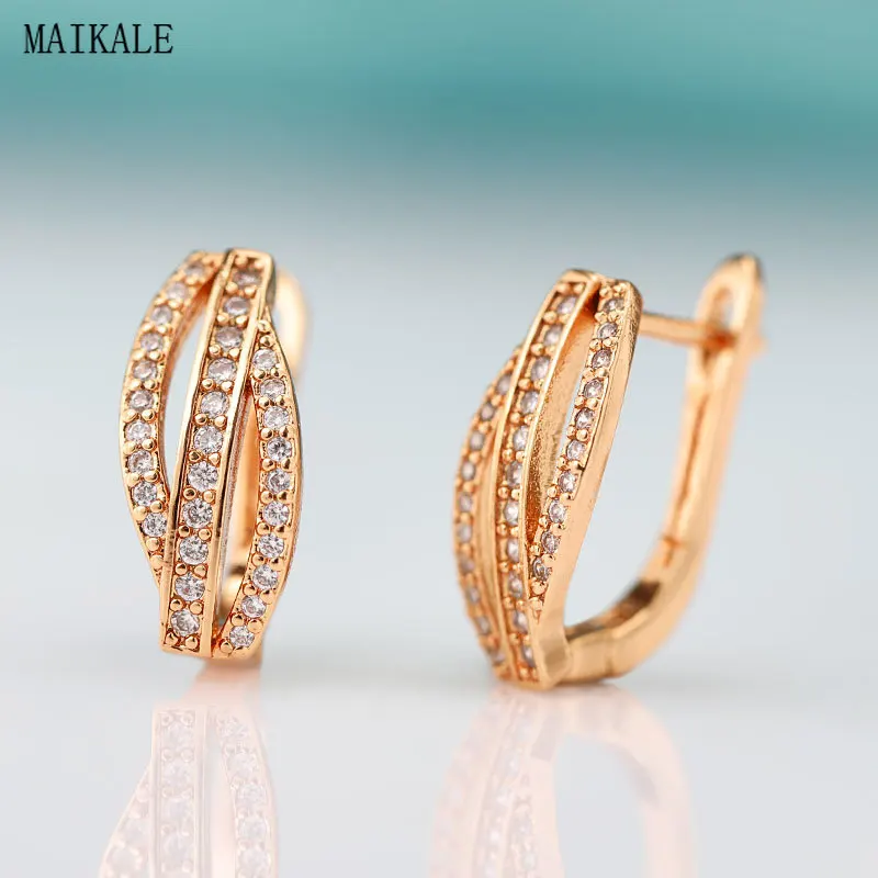 Женские асимметричные серьги гвоздики MAIKALE клипса геометрической формы с