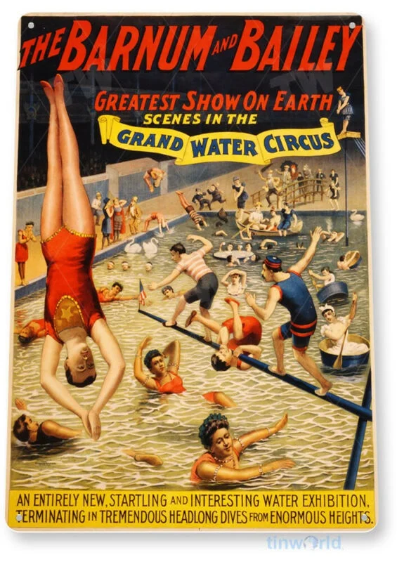 

Circus Tin Metal Sign Show Circus Decor Tin Sign funny tin sign