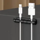 Органайзер для кабелей, силиконовый держатель для кабелей USB, гибкие зажимы для управления кабелями, держатель проводов для телефона, провода для зарядки, наушников, мыши
