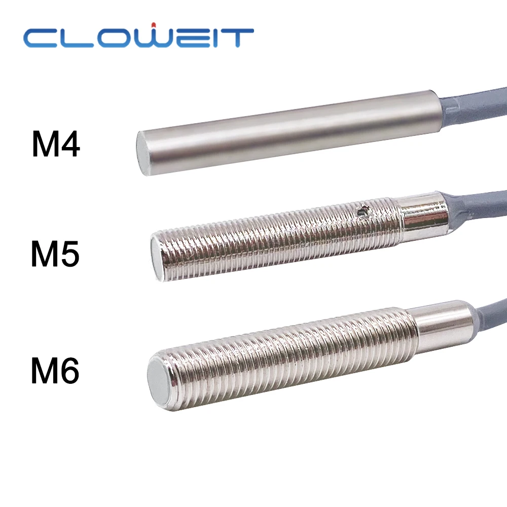 

Cloweit Proximity Sensor Switch Small Size M4 M5 M6 1mm Stainless Steel Inductive LJ4A3 LJ5A3 LJ6A3 Automation Sensing For Metal