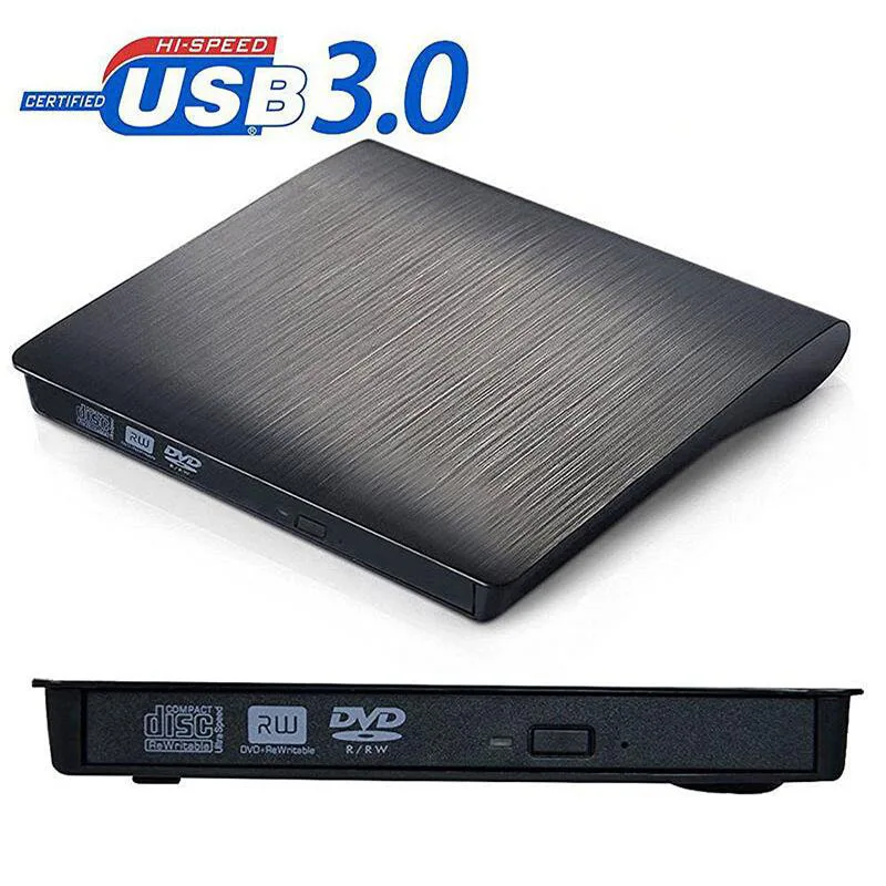 

USB 3.0 External Drive DVD-ROM DVD RW CD color Burner Player Portable Reader Slim for Windows7/8/10 Laptop PC Computer