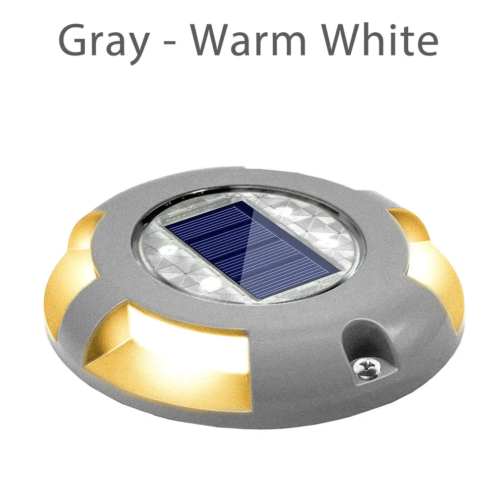 Warm White GrayBody Светодиодный светильник на солнечной батарее, подземный погребенный светильник, уличный водонепроницаемый дорожный светильник для ступенчатых тротуаров, лестниц, садовых дорожек, дорожек, двора, светильник ing - Испускаемый цвет: Warm White GrayBody