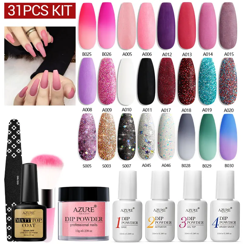 Azure Beauty 31 шт./лот погружающий порошок матовый эффект Термальный набор