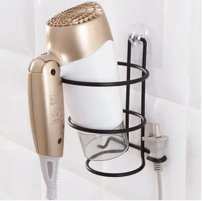 

Hair Dryer Rack Wall Mounted Bathroom Hotel Stand Holder Hairdryer Shelves Shelf Storage Hanger No Drilling Whosale&Dropship